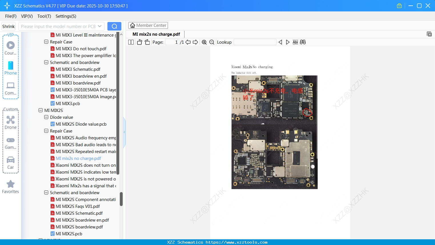 Xiaomi MI Mix2s No Charge